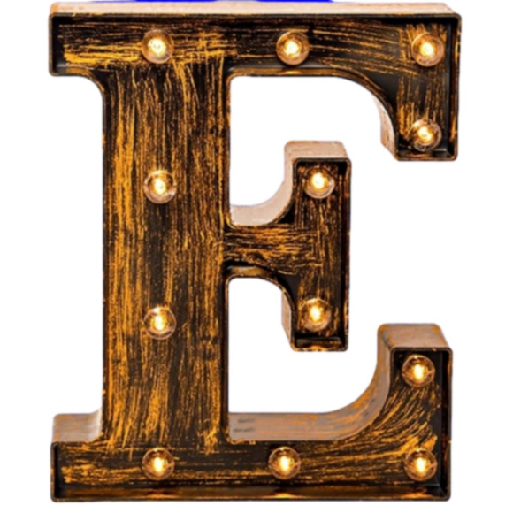 📣LED Marquee Letter Lights Vintage Style Light Up Letter Alphabet Letter Sign E - Picture 1 of 5